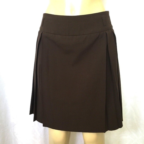 Yumi Mazao 2 pc Skirt Suit Set Blazer Brown Stripe - Picture 6 of 8